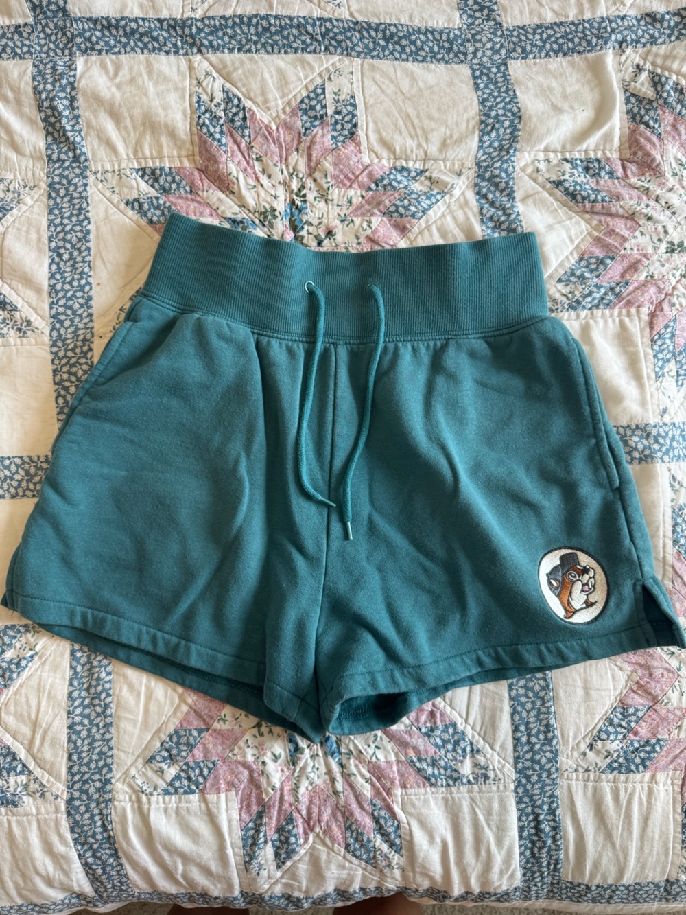 Teal Athletic Drawstring Women's Shorts